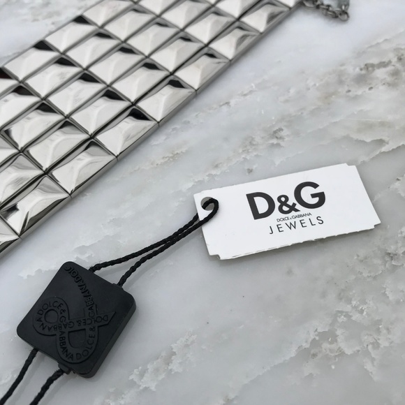 DOLCE & GABBANA JEWELS 🆕 Silver Studded Bracelet - Picture 2 of 8